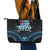 Happy Fiji Day 1970 Leather Tote Bag Flag Grunge Style