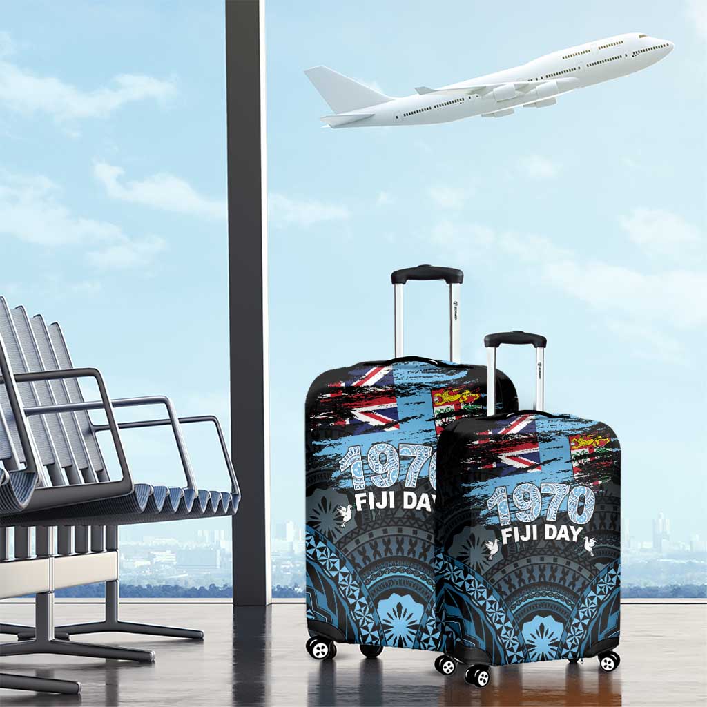 Happy Fiji Day 1970 Luggage Cover Flag Grunge Style