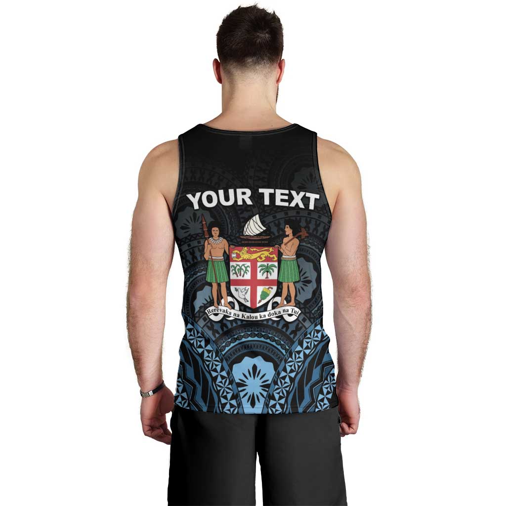 Personalised Happy Fiji Day 1970 Men Tank Top Flag Grunge Style LT05 - Polynesian Pride