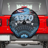 Happy Fiji Day 1970 Spare Tire Cover Flag Grunge Style LT05 - Polynesian Pride