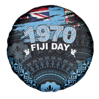 Happy Fiji Day 1970 Spare Tire Cover Flag Grunge Style LT05 - Polynesian Pride