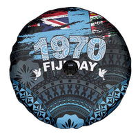 Happy Fiji Day 1970 Spare Tire Cover Flag Grunge Style LT05 - Polynesian Pride