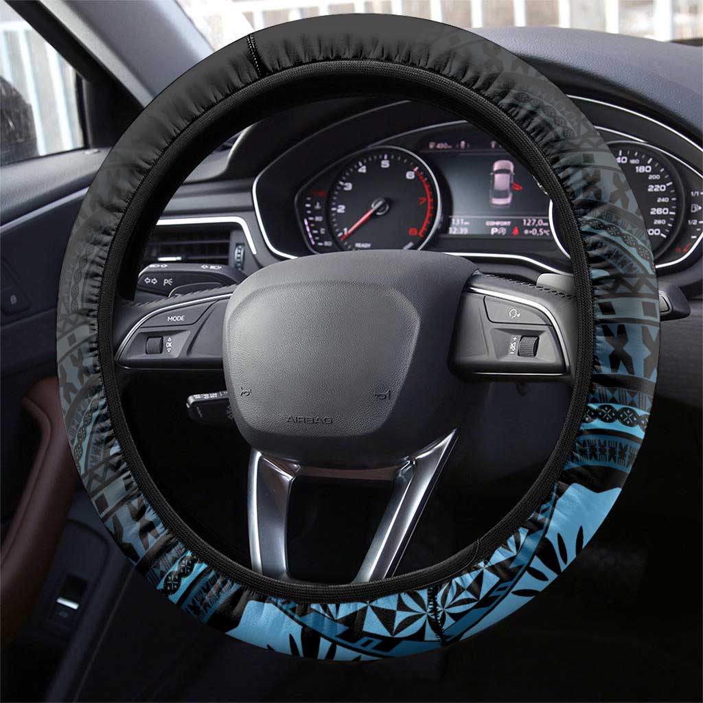Happy Fiji Day 1970 Steering Wheel Cover Flag Grunge Style LT05 - Polynesian Pride