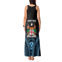 Personalised Happy Fiji Day 1970 Tank Maxi Dress Flag Grunge Style LT05 - Polynesian Pride