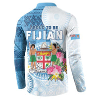 Fiji Day Button Sweatshirt Proud To Be Fijian LT05 - Polynesian Pride