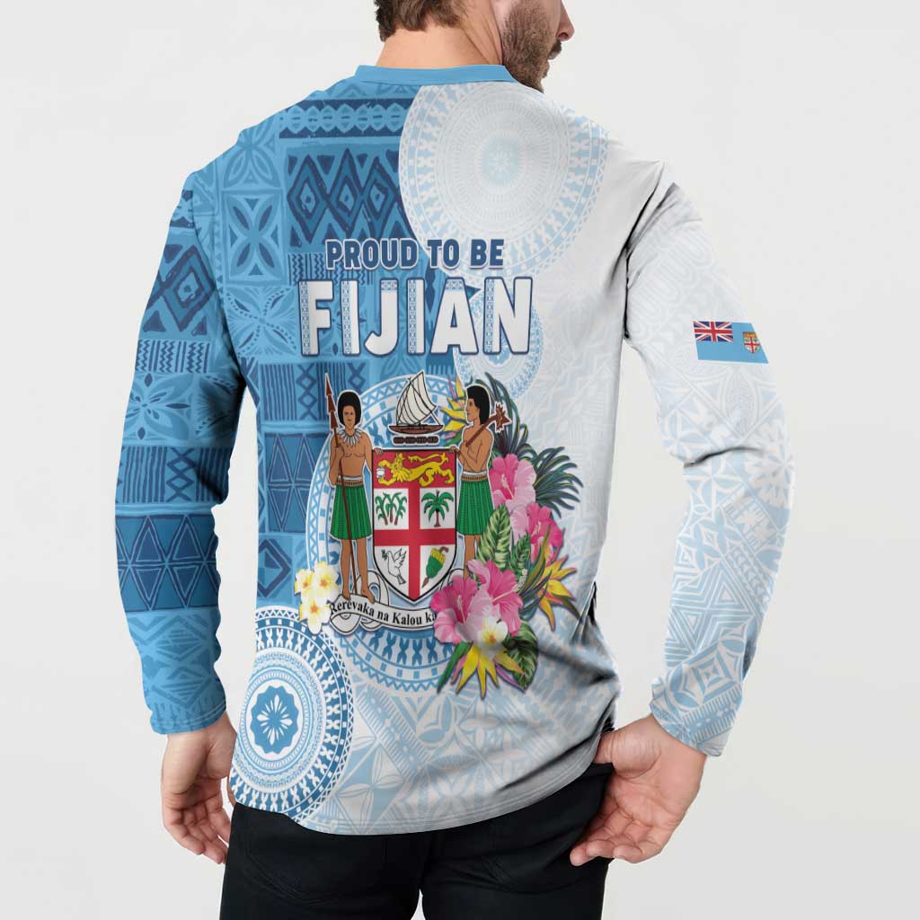Fiji Day Button Sweatshirt Proud To Be Fijian LT05 - Polynesian Pride
