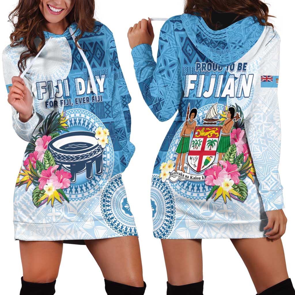 Fiji Day Hoodie Dress Proud To Be Fijian LT05 - Polynesian Pride