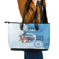Fiji Day Leather Tote Bag Proud To Be Fijian LT05 - Polynesian Pride