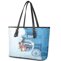 Fiji Day Leather Tote Bag Proud To Be Fijian LT05 - Polynesian Pride