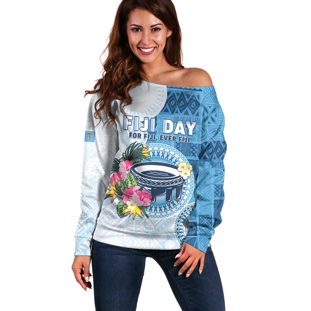 Fiji Day Off Shoulder Sweater Proud To Be Fijian