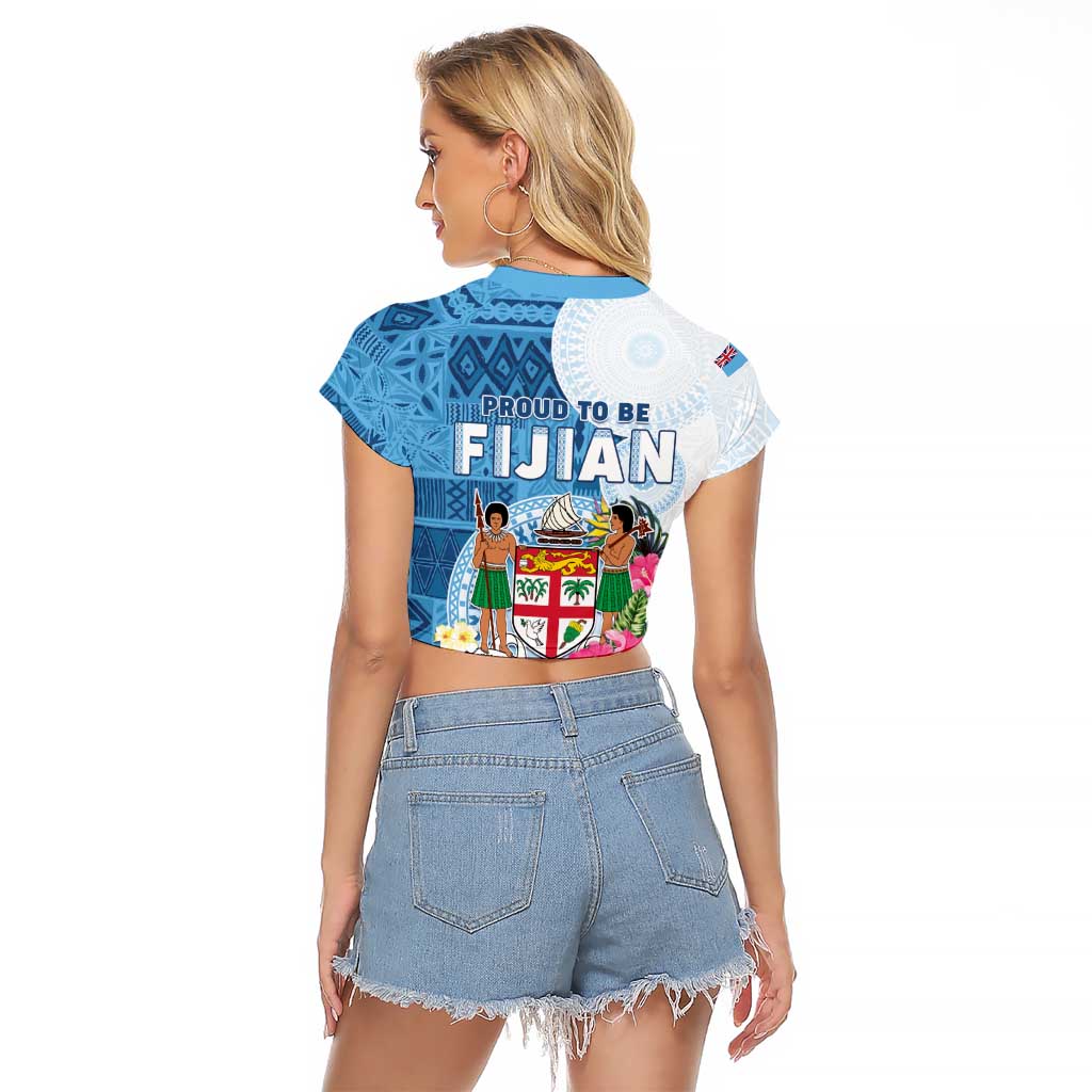 Fiji Day Raglan Cropped T Shirt Proud To Be Fijian LT05 - Polynesian Pride
