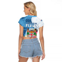 Fiji Day Raglan Cropped T Shirt Proud To Be Fijian LT05 - Polynesian Pride