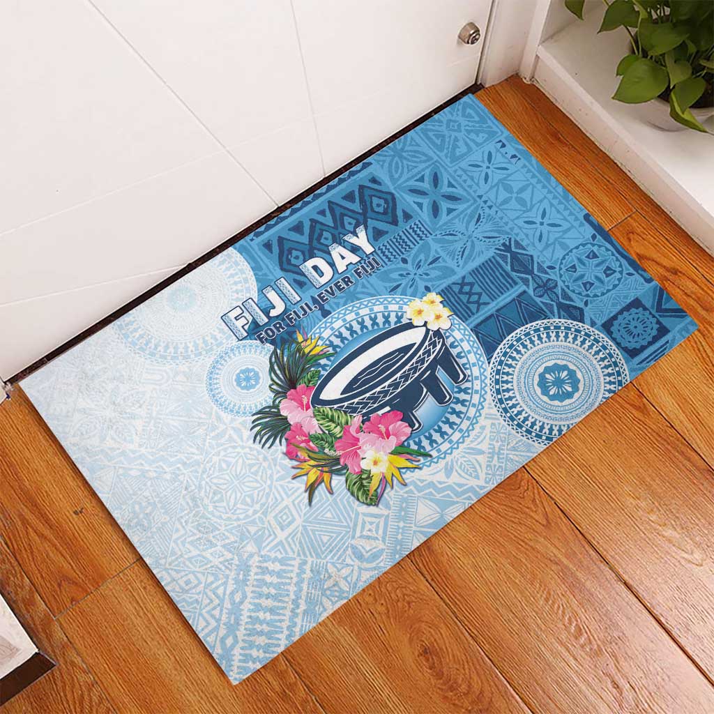 Fiji Day Rubber Doormat Proud To Be Fijian LT05 - Polynesian Pride