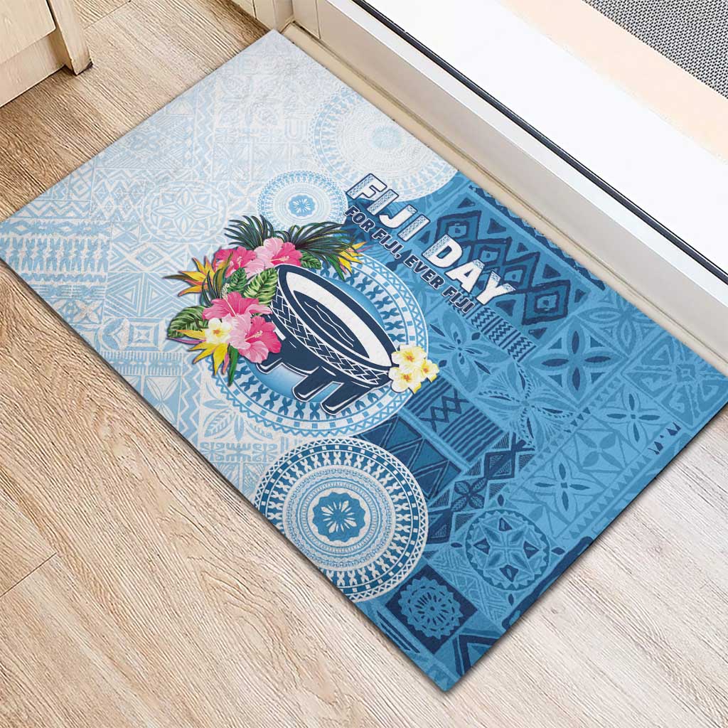 Fiji Day Rubber Doormat Proud To Be Fijian LT05 - Polynesian Pride