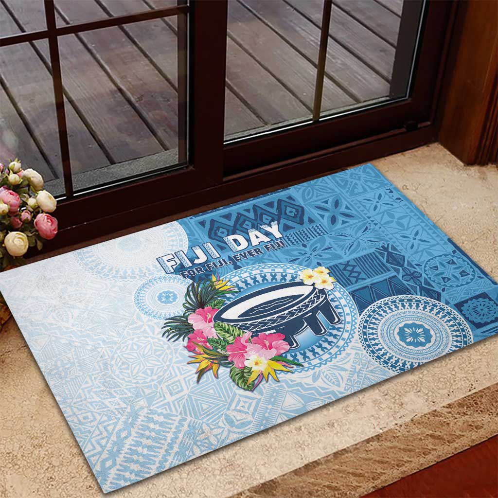 Fiji Day Rubber Doormat Proud To Be Fijian LT05 - Polynesian Pride