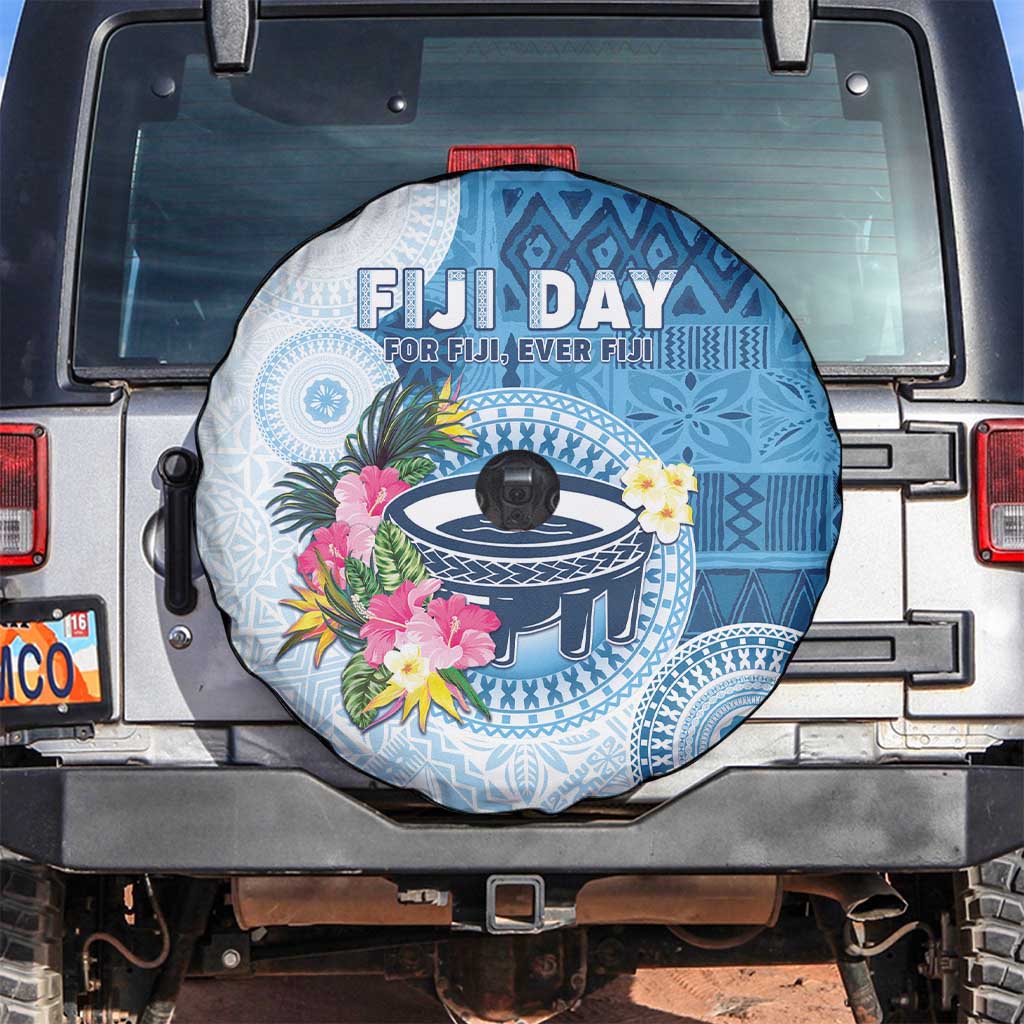 Fiji Day Spare Tire Cover Proud To Be Fijian LT05 Blue - Polynesian Pride