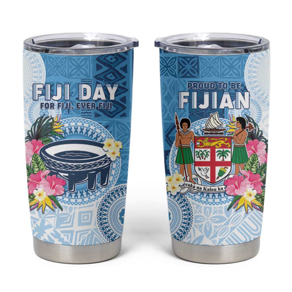 Fiji Day Tumbler Cup Proud To Be Fijian LT05 Blue - Polynesian Pride