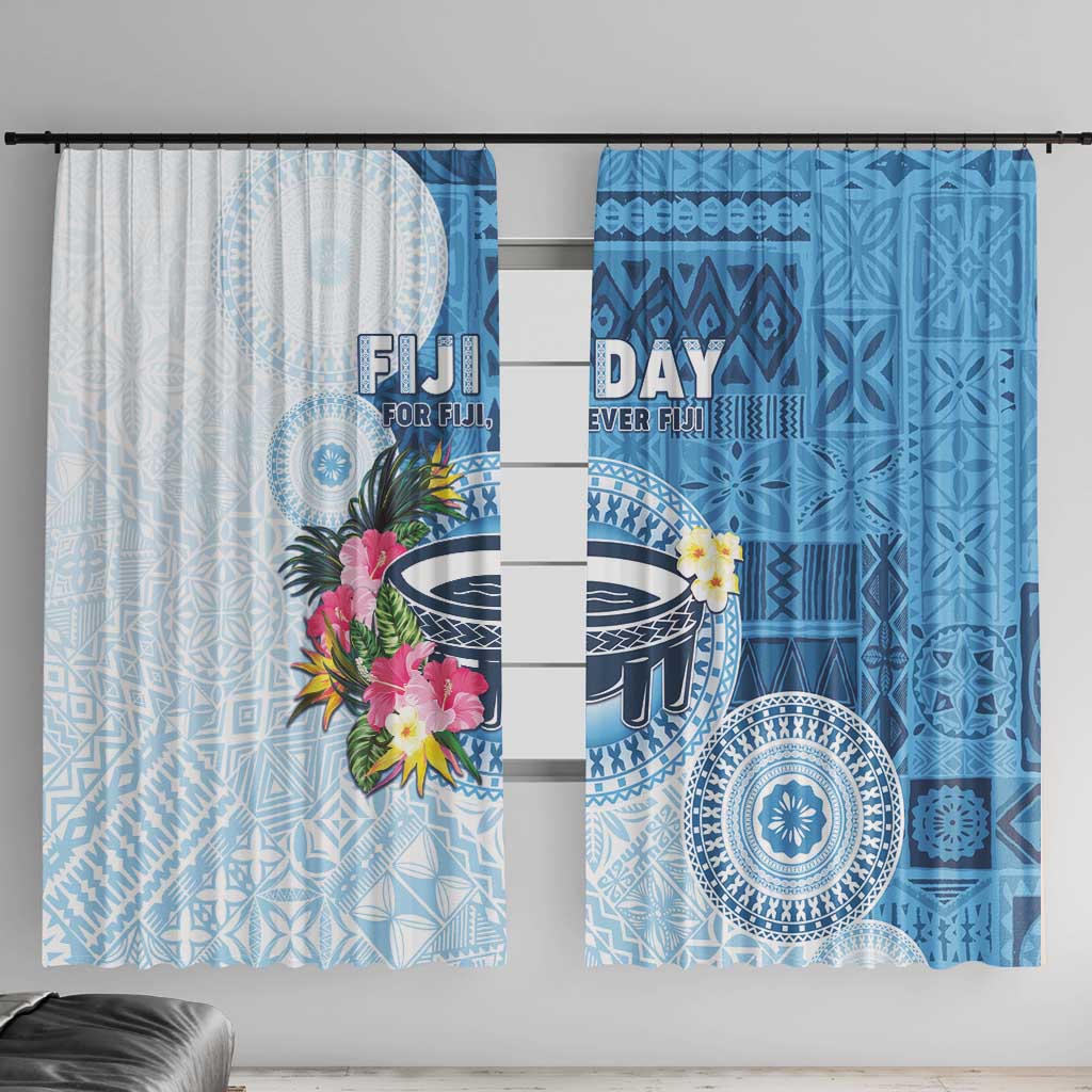 Fiji Day Window Curtain Proud To Be Fijian