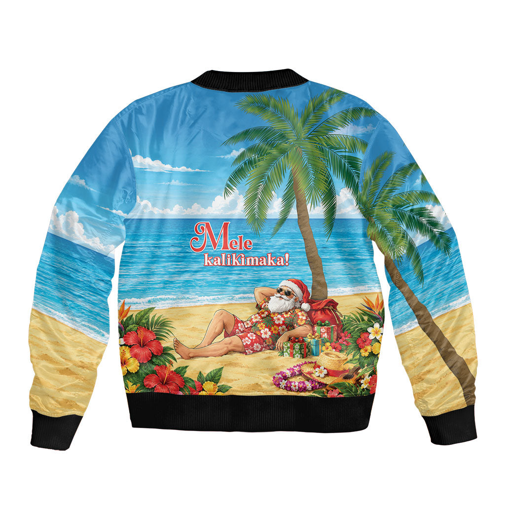 Hawaii Jolly Christmas Bomber Jacket Xmas Is Better At The Beach LT05 - Polynesian Pride