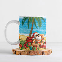 Hawaii Jolly Christmas Ceramic Mug Xmas Is Better At The Beach LT05 Blue - Polynesian Pride