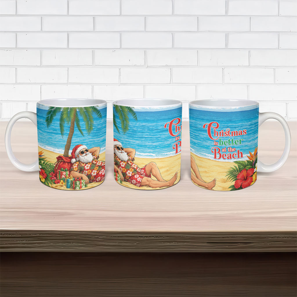 Hawaii Jolly Christmas Ceramic Mug Xmas Is Better At The Beach LT05 - Polynesian Pride
