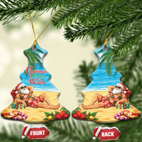 Hawaii Jolly Christmas Ceramic Ornament Xmas Is Better At The Beach LT05 Christmas Tree Blue - Polynesian Pride