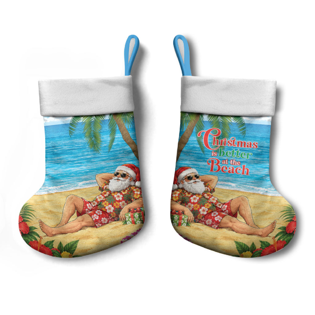 Hawaii Jolly Christmas Stocking Xmas Is Better At The Beach LT05 - Polynesian Pride