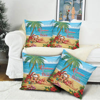 Hawaii Jolly Christmas Pillow Cover Xmas Is Better At The Beach LT05 - Polynesian Pride