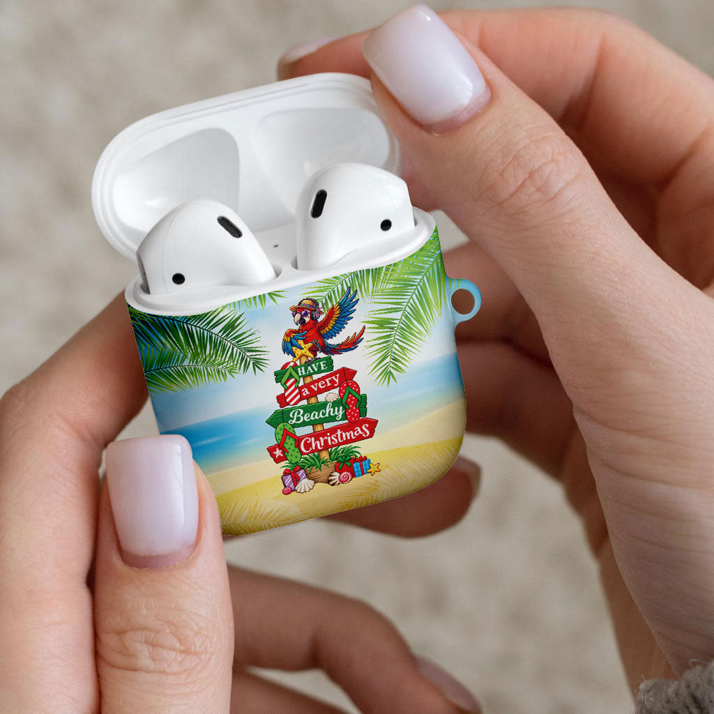 Hawaii Christmas AirPods Case Have A Very Beachy Christmas LT05 - Polynesian Pride