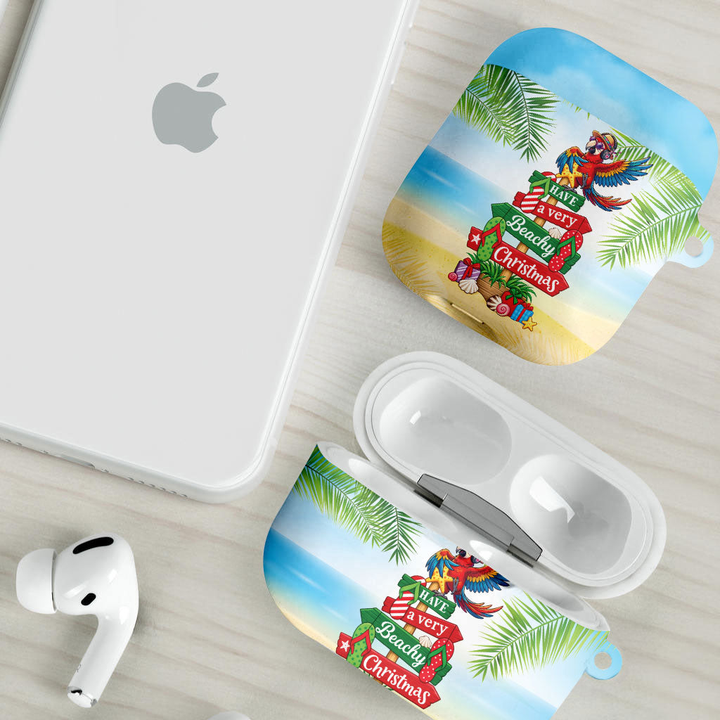Hawaii Christmas AirPods Case Have A Very Beachy Christmas LT05 - Polynesian Pride
