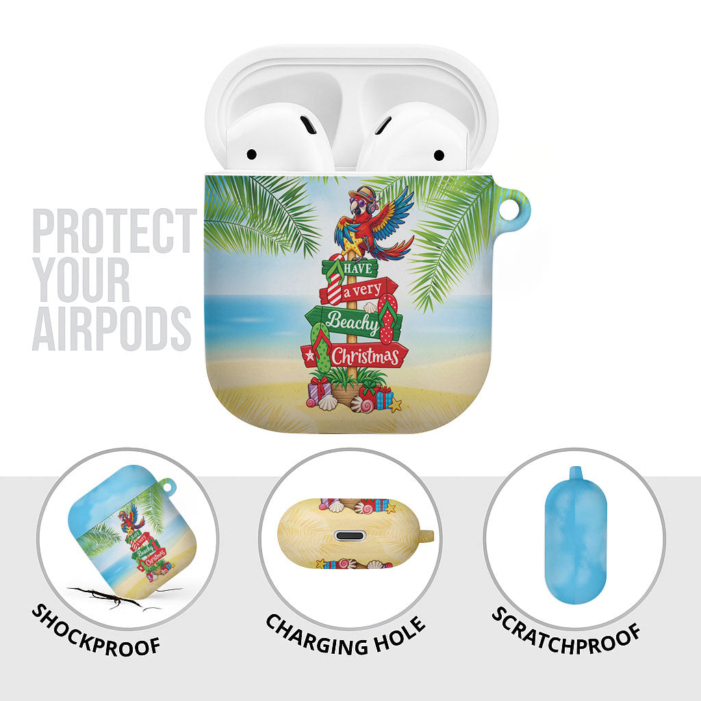 Hawaii Christmas AirPods Case Have A Very Beachy Christmas LT05 - Polynesian Pride