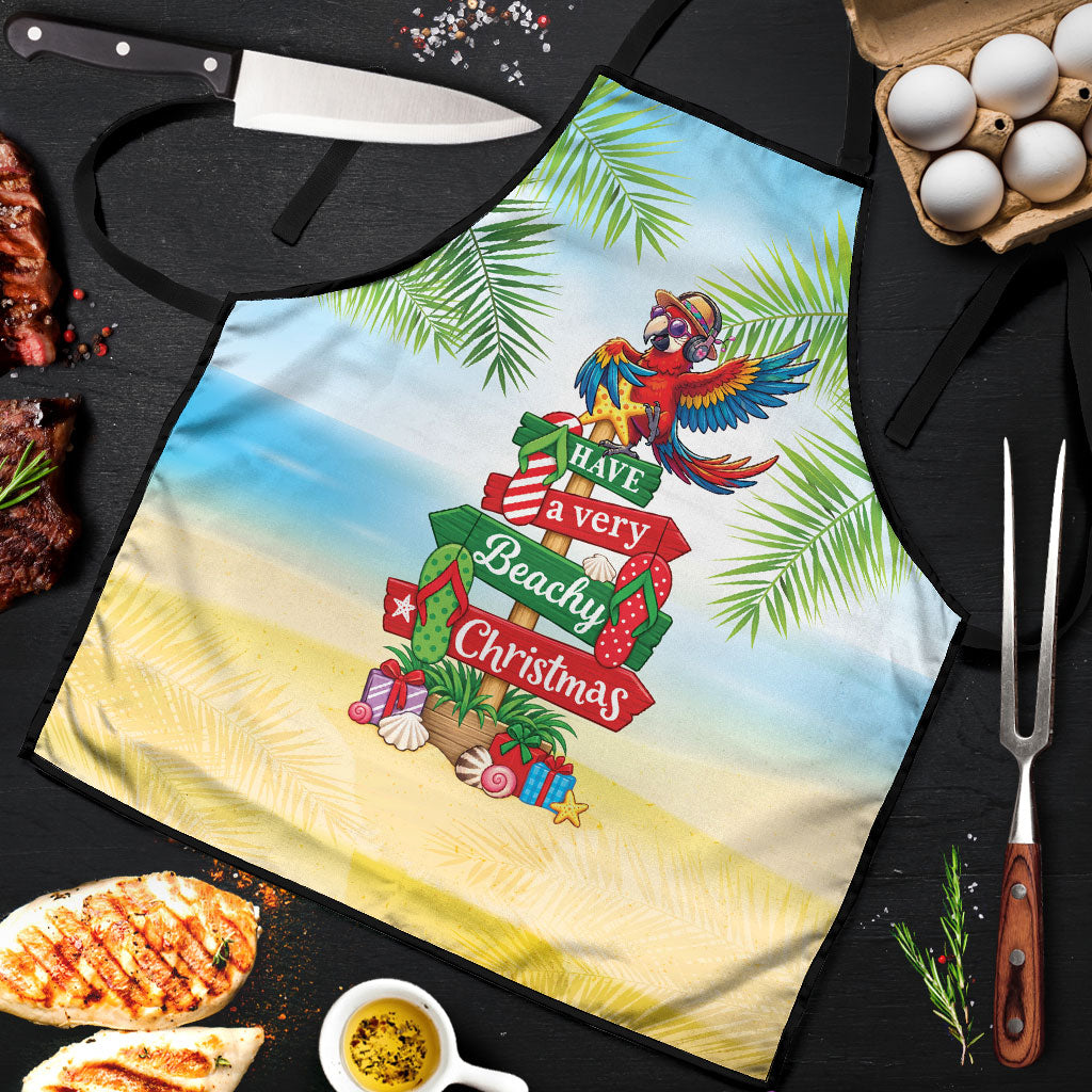 Hawaii Christmas Apron Have A Very Beachy Christmas LT05 Multicolor - Polynesian Pride