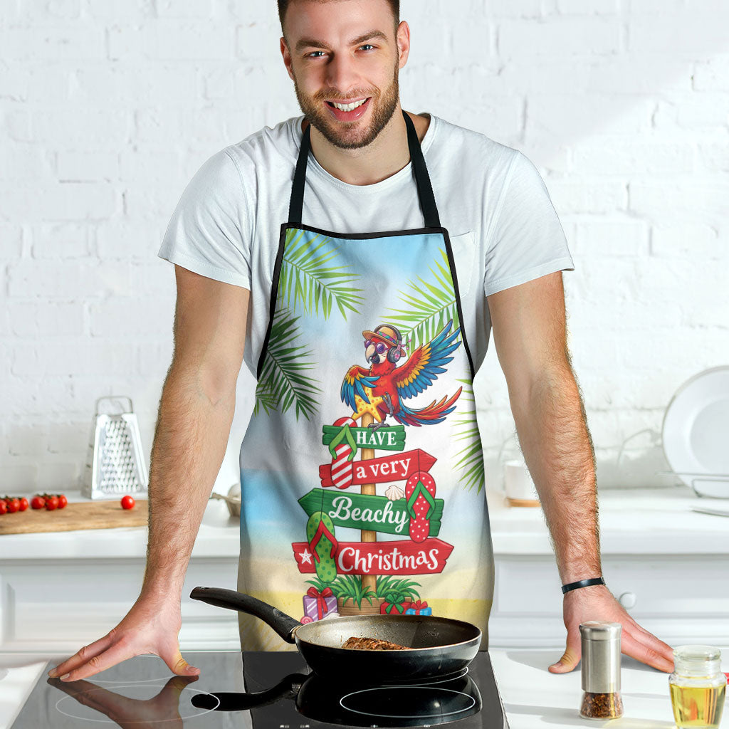 Hawaii Christmas Apron Have A Very Beachy Christmas LT05 - Polynesian Pride