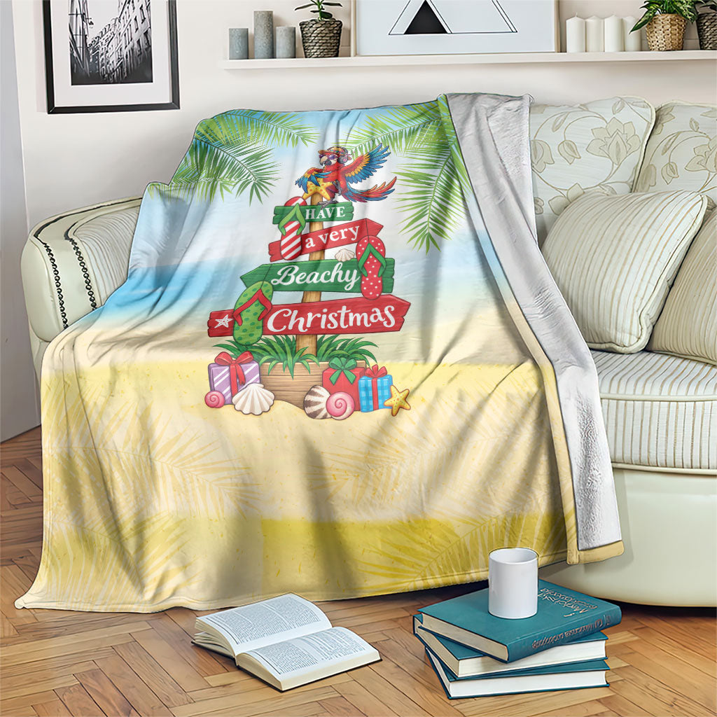 Hawaii Christmas Blanket Have A Very Beachy Christmas LT05 Multicolor - Polynesian Pride