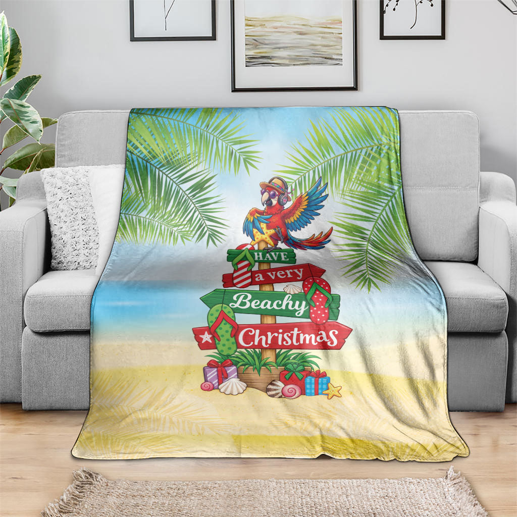 Hawaii Christmas Blanket Have A Very Beachy Christmas LT05 - Polynesian Pride
