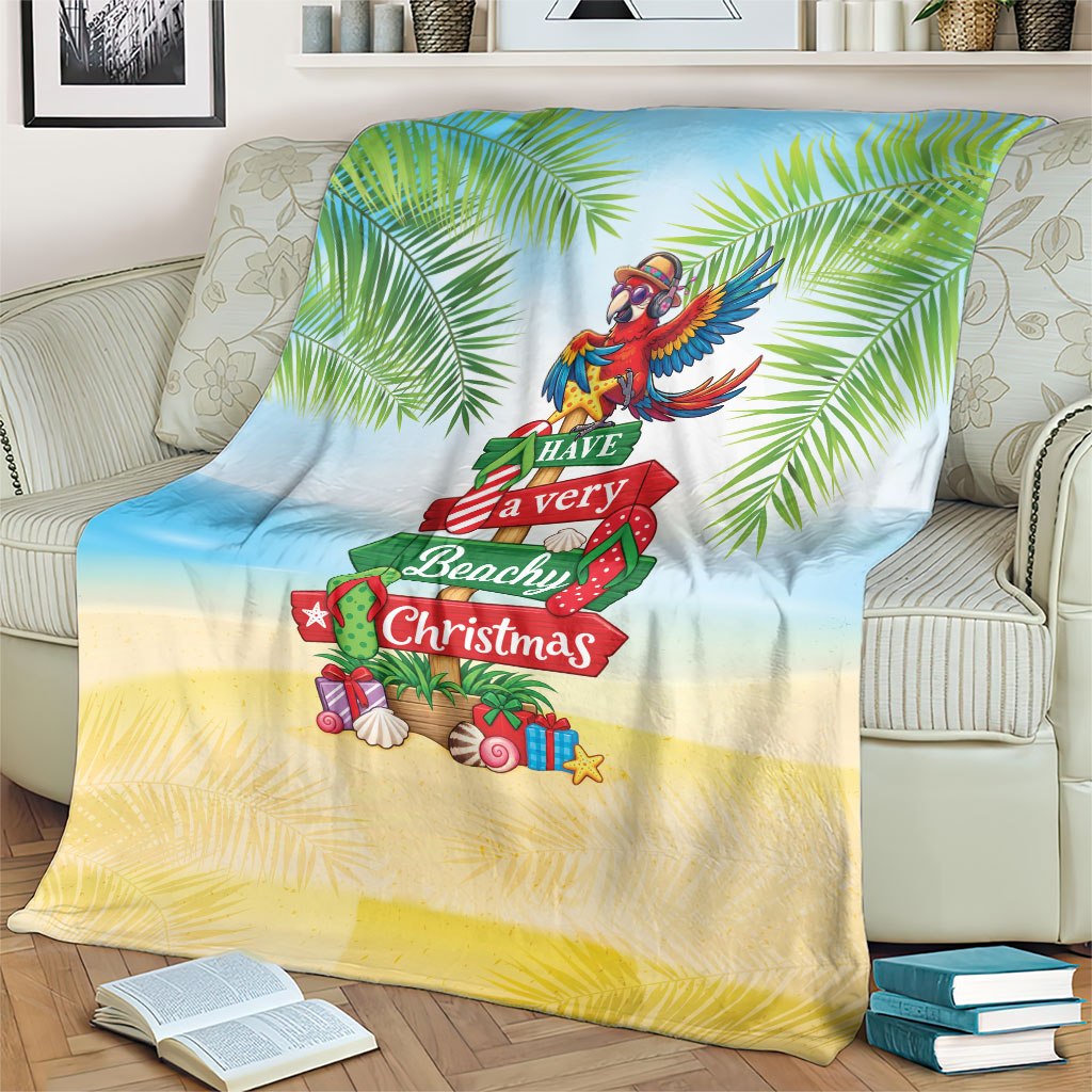 Hawaii Christmas Blanket Have A Very Beachy Christmas LT05 - Polynesian Pride