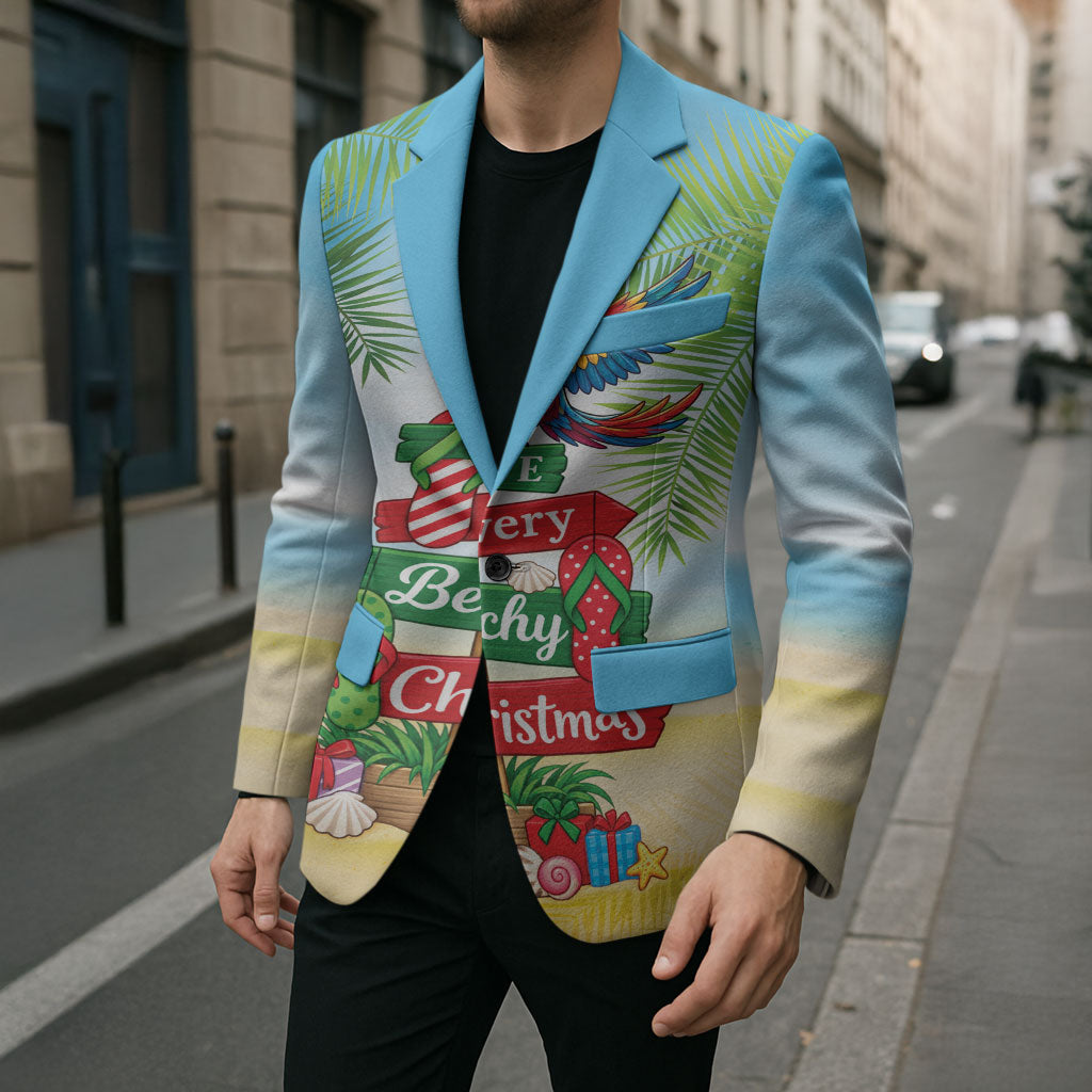 Hawaii Christmas Blazer Have A Very Beachy Christmas LT05 - Polynesian Pride