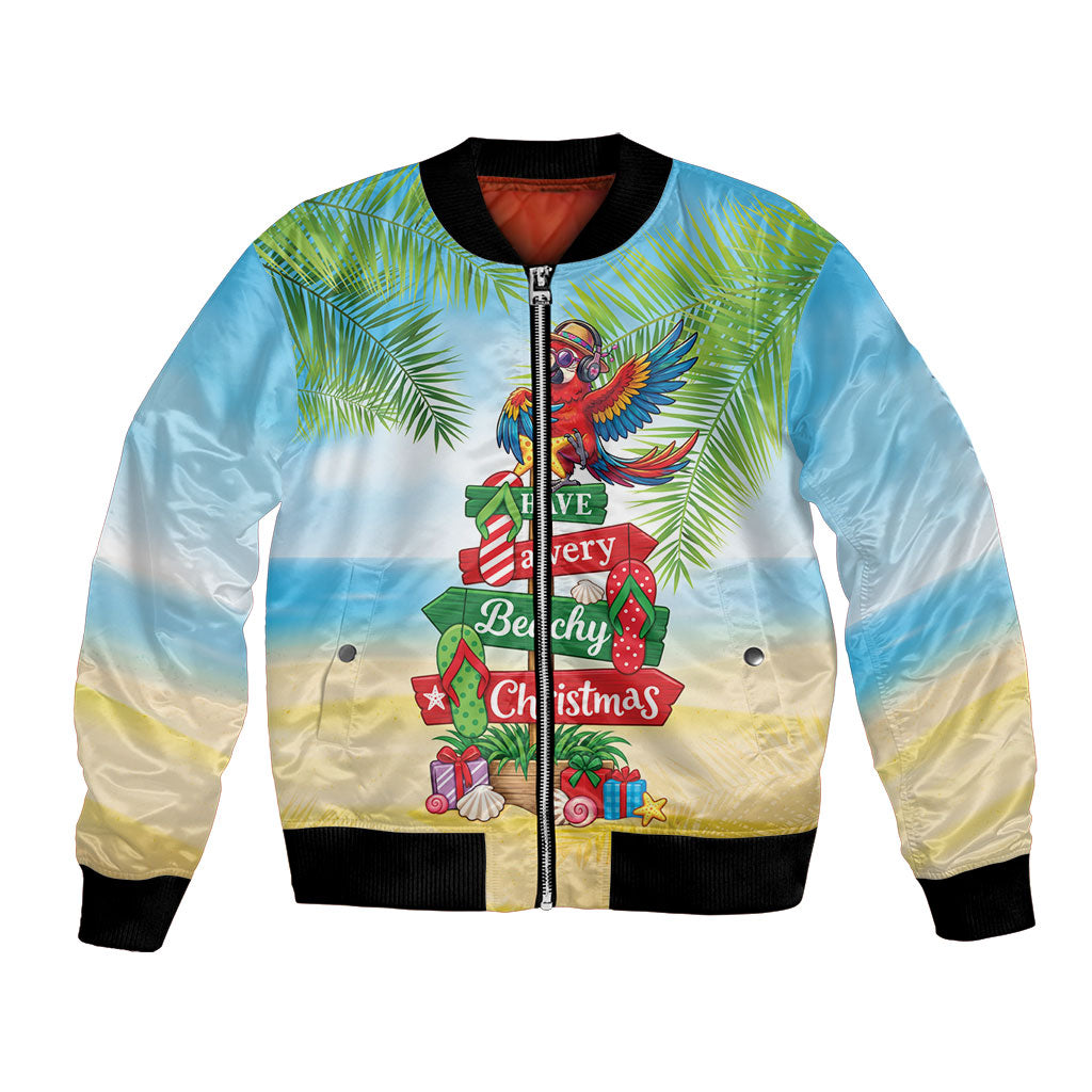 Hawaii Christmas Bomber Jacket Have A Very Beachy Christmas LT05 Unisex Multicolor - Polynesian Pride