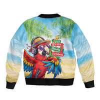 Hawaii Christmas Bomber Jacket Have A Very Beachy Christmas LT05 - Polynesian Pride
