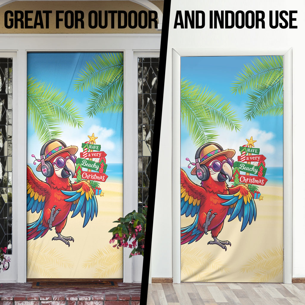 Hawaii Christmas Door Cover Have A Very Beachy Christmas LT05 - Polynesian Pride