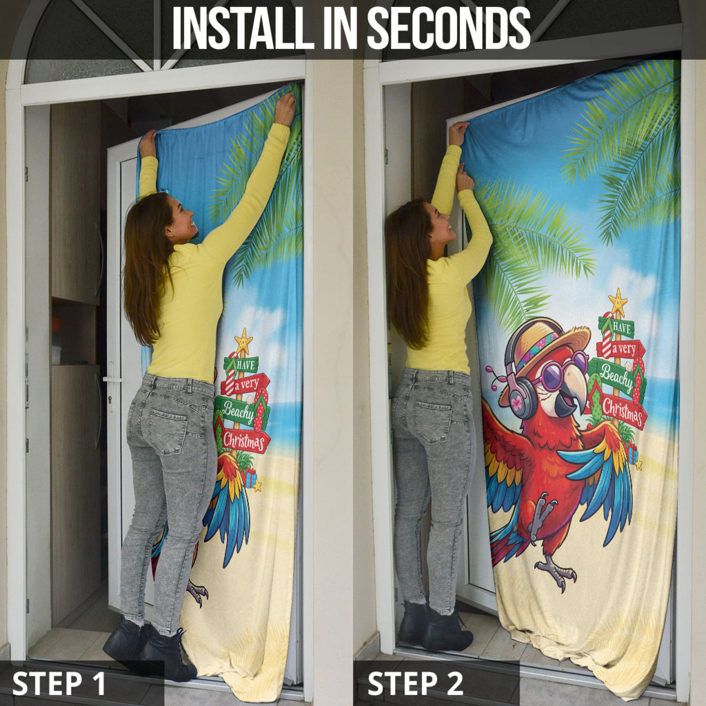 Hawaii Christmas Door Cover Have A Very Beachy Christmas LT05 - Polynesian Pride