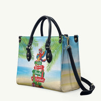 Hawaii Christmas Leather Bag Have A Very Beachy Christmas LT05 Multicolor - Polynesian Pride