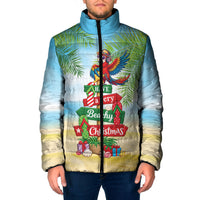 Hawaii Christmas Padded Jacket Have A Very Beachy Christmas LT05 Men Multicolor - Polynesian Pride