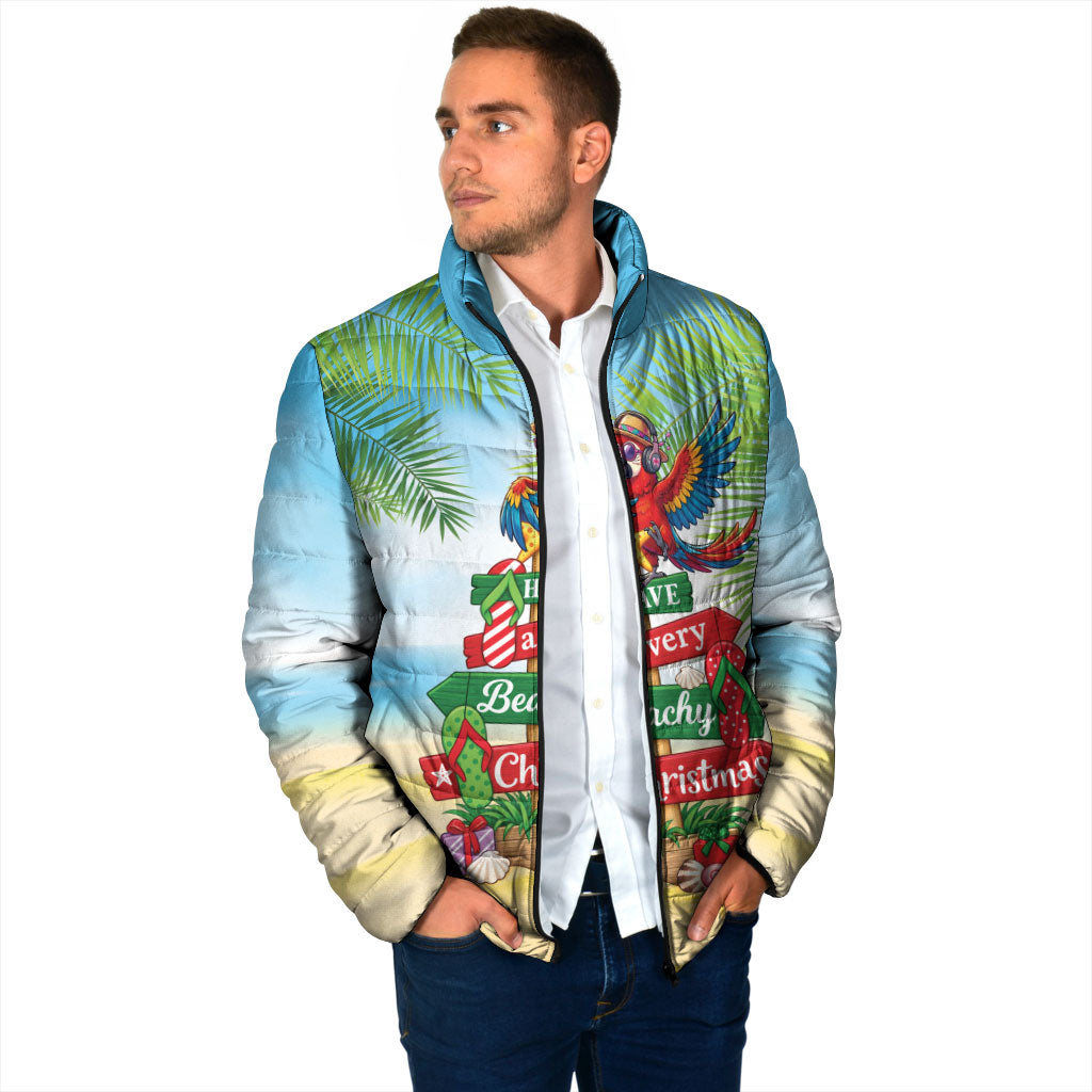 Hawaii Christmas Padded Jacket Have A Very Beachy Christmas LT05 - Polynesian Pride