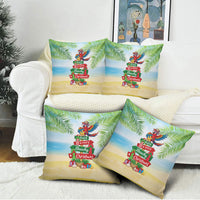 Hawaii Christmas Pillow Cover Have A Very Beachy Christmas LT05 - Polynesian Pride