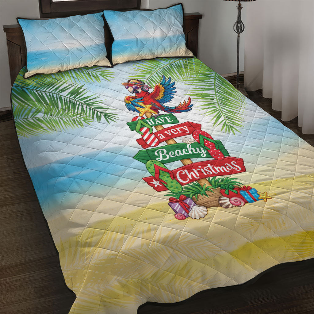 Hawaii Christmas Quilt Bed Set Have A Very Beachy Christmas LT05 Multicolor - Polynesian Pride