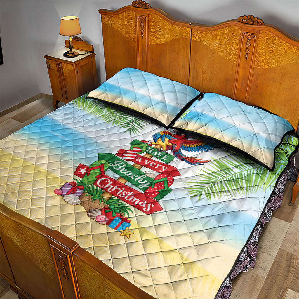 Hawaii Christmas Quilt Bed Set Have A Very Beachy Christmas LT05 - Polynesian Pride