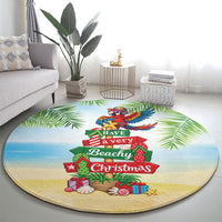Hawaii Christmas Round Carpet Have A Very Beachy Christmas LT05 - Polynesian Pride