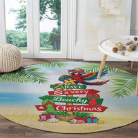 Hawaii Christmas Round Carpet Have A Very Beachy Christmas LT05 - Polynesian Pride