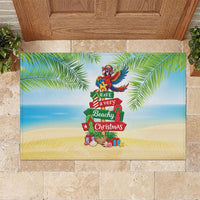 Hawaii Christmas Rubber Doormat Have A Very Beachy Christmas LT05 Multicolor - Polynesian Pride
